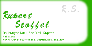 rupert stoffel business card